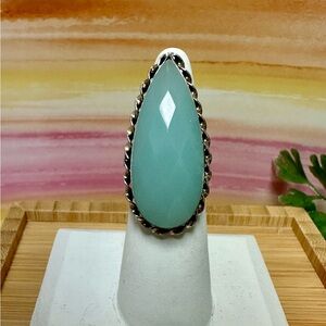 Green Chalcedony ring